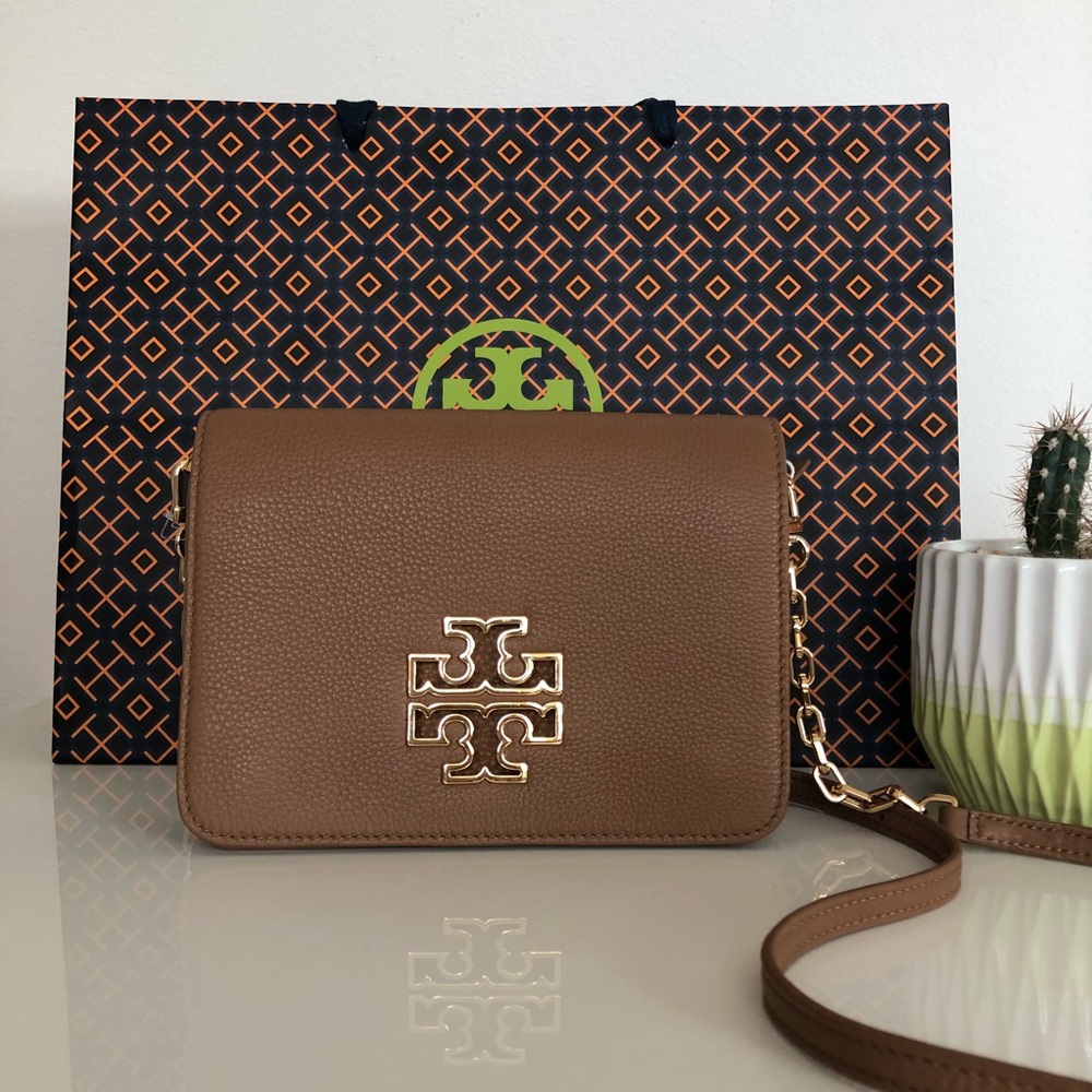 NWT Tory Burch Britten Combo Crossbody, Bark